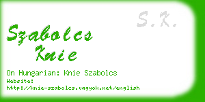 szabolcs knie business card